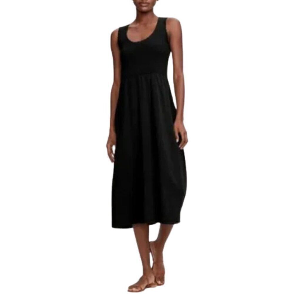 NEW Michael Stars Irene Black Sleeveless Ribbed Knit Midi Dress Sz. XS